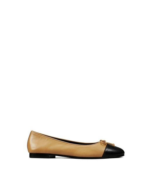 Tory Burch Black Toe Ballet Flats