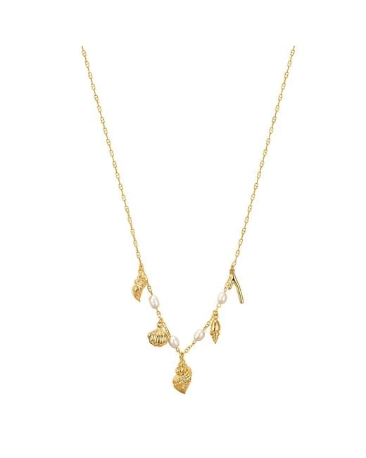 YOKOAMII Metallic Necklace Metal