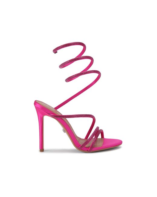 Carvela Kurt Geiger Pink Heels Fuchsia Fabric Occasion Spiral