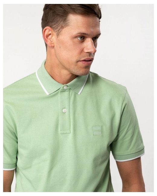 Boss Green Boss Passertip Short Sleeve Polo Shirt With Tipped Collar for men