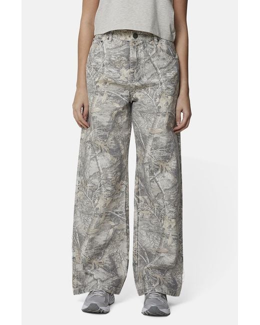 Good For Nothing Gray Baggy Camo Print Denim Jeans