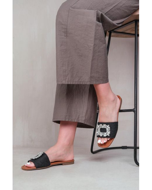 Where's That From Gray 'Farrah' Flat Sandals