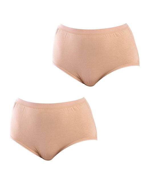 Q En White Pack Of 2 High Waist Bamboo Panties Q908