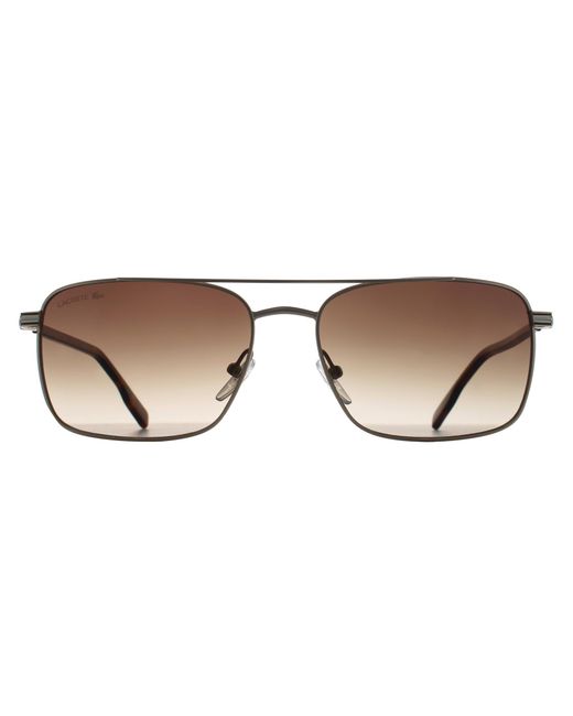 Lacoste Brown Rectangle Gradient L264S Metal for men
