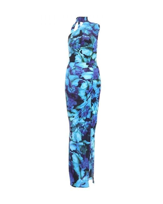 Quiz Blue Asymmetric Maxi Dress