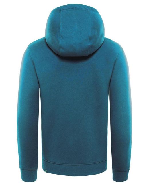 The North Face Blue Drew Peak Embroidery Hoodie Fleece for men