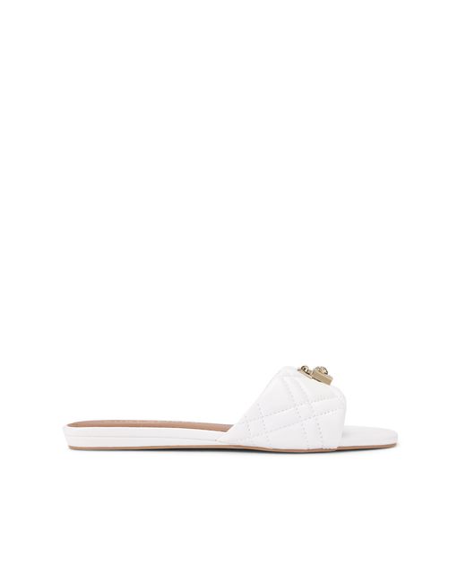 Kurt Geiger White Leather Brixton Flat Sandal Sandals