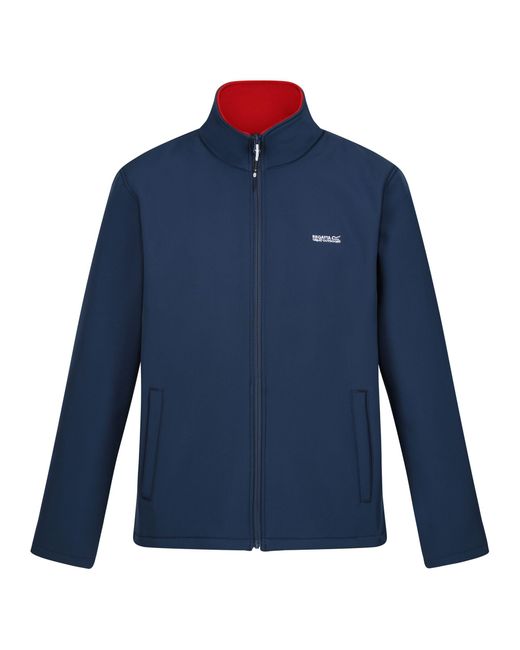 Regatta Blue Cera V Wind Resistant Soft Shell Jacket (Moonlight Denim/Danger) for men