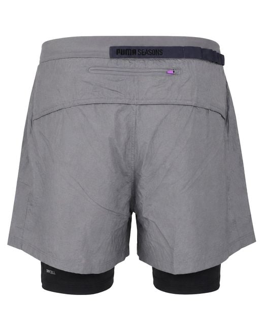 PUMA Gray 2In1 Seasons Shorts for men