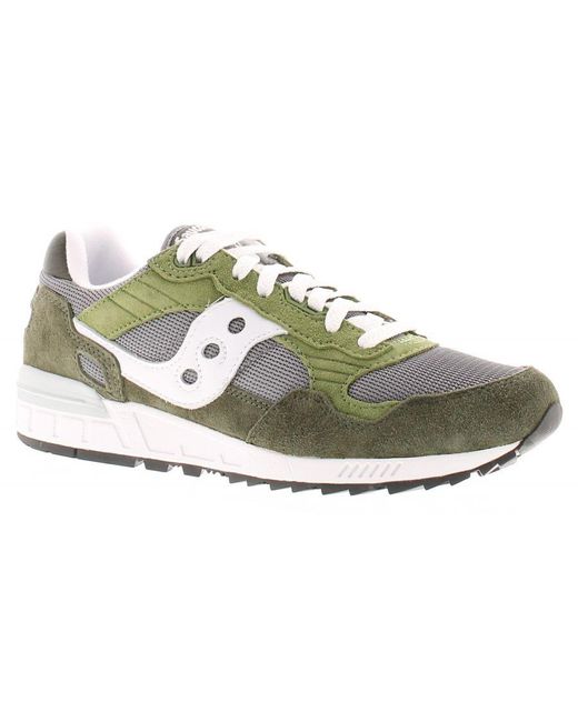 Saucony Green Trainers Shadow 500 Lace Up for men