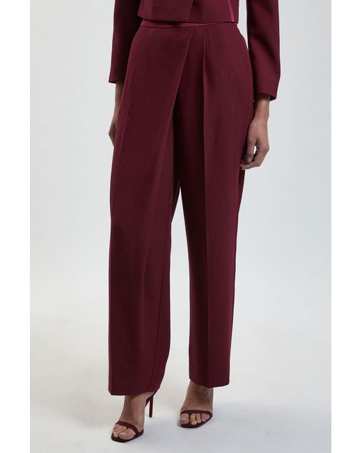 Karen Millen Satin Back Crepe Tailored Trousers