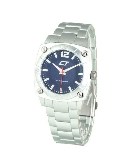 Chronotech Blue Silver Steel Watch
