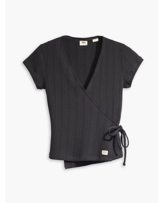 Levi's Black Levi's Caviar Dry Goods Pointelle Wrap T-Shirt