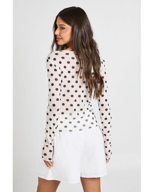 Boohoo White Linen Tailored Longline Short