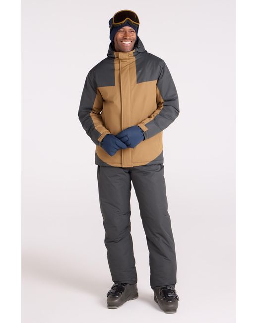 Mountain Warehouse Blue 'Dusk' Ski Jacket Water Resistant Windproof Winter Coat for men