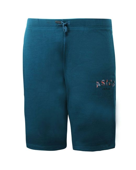Asics Blue Logo Shorts for men