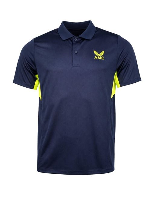 Castore Blue Amc Technical Tennis Polo Shirt for men