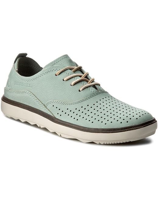 Merrell Blue Around Town Lace Air Light Shoes Nubuck Leather