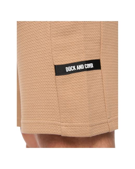 Duck and Cover Natural Topfield Cotton Shorts for men