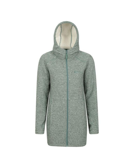 Mountain Warehouse Gray Ladies Mallaig Longline Fleece Jacket (Light)