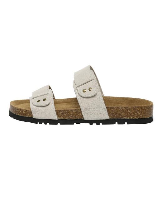 EVER AU Gray Australia Scarlet Leather Sandals