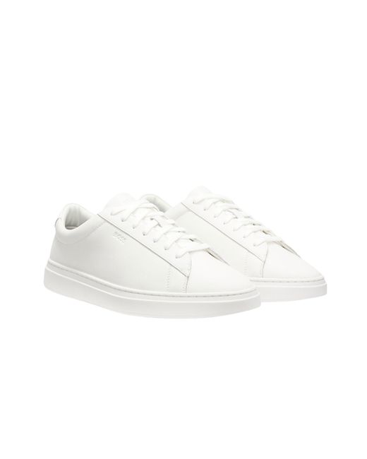 Boss White Kieran Tenn Trainer Leather for men