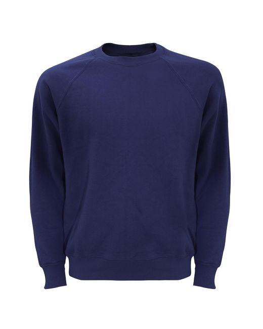 Fruit Of The Loom Blue Raglan Sleeve Belcoro Sweatshirt (Deep) for men