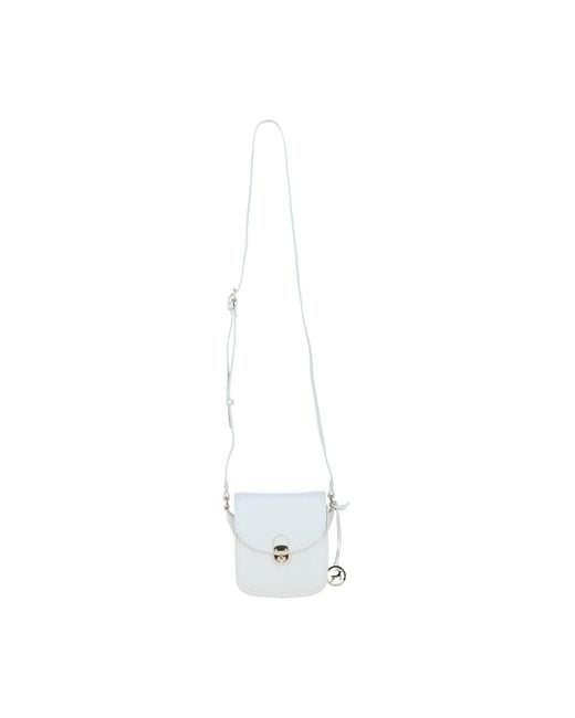 Ashwood Leather White Elegant Crossbody Bag With Twist Lock