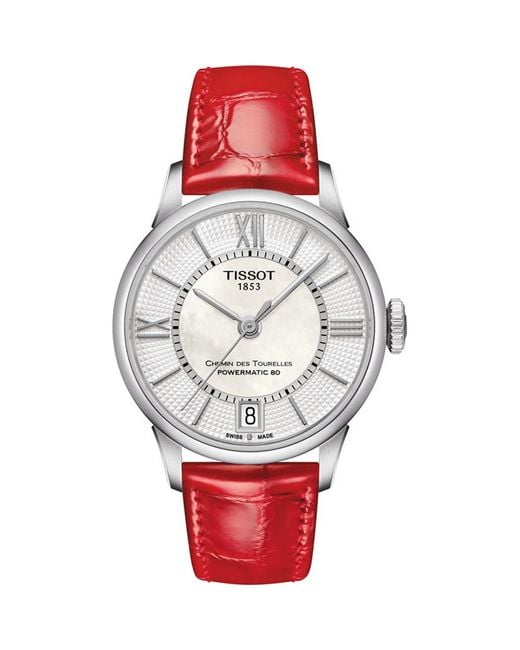 Tissot Red Chemin Des Tourelles Watch T0992071611800 Leather (Archived)