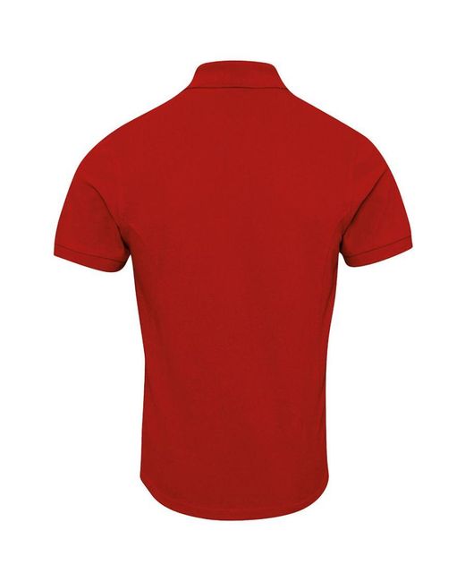 PREMIER Red Coolchecker Plus Piqu Polo Shirt for men
