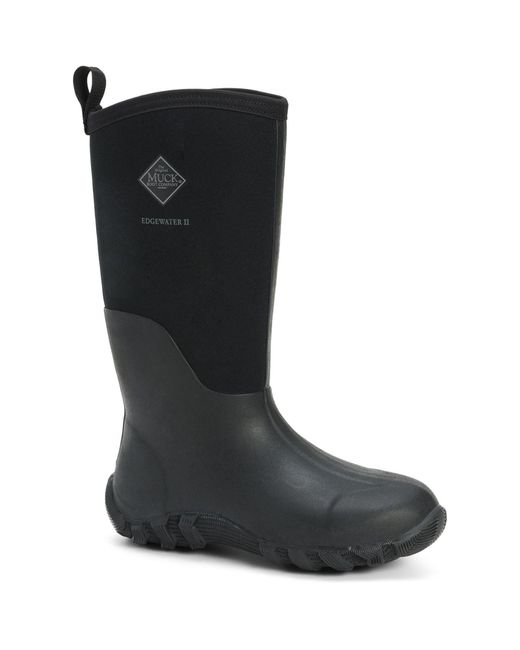 Muck Boot Black Edgewater Ii Rubber Wellington