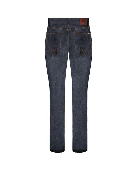 Vans Blue Off The Wall V46 Tapered Leg Low Waist Jeans for men