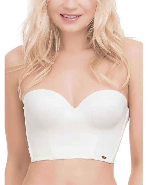 Ultimo White Low Back Strapless Bra