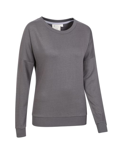 Mountain Warehouse Gray 'Bamboo' Loungewear Sweatshirt Casual Ladies Long Sleeve Quick Dry Top