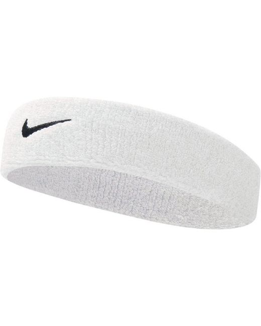 Nike White Adults Swoosh Headband