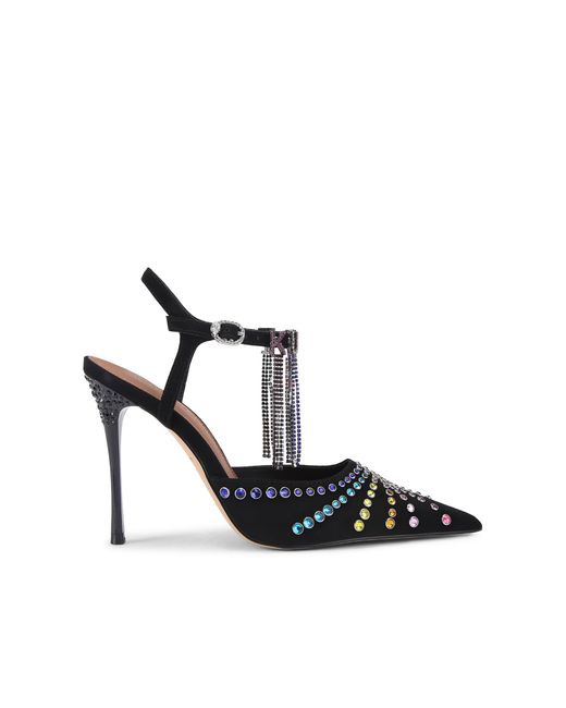 Kurt Geiger Black Suede Crystal Point Heels