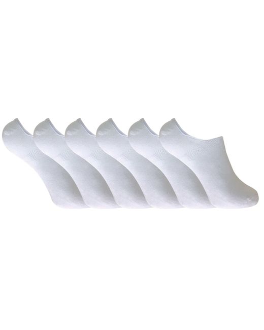 Sock Snob Black 6 Pack Ladies Bamboo Liner Ankle Socks With Grip