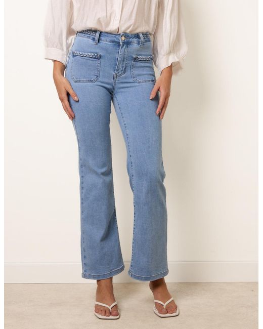 Blue Vanilla Blue Rope Detail Pocket Jeans