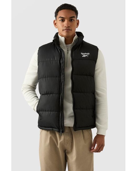 Reebok Black Puffer Vest for men