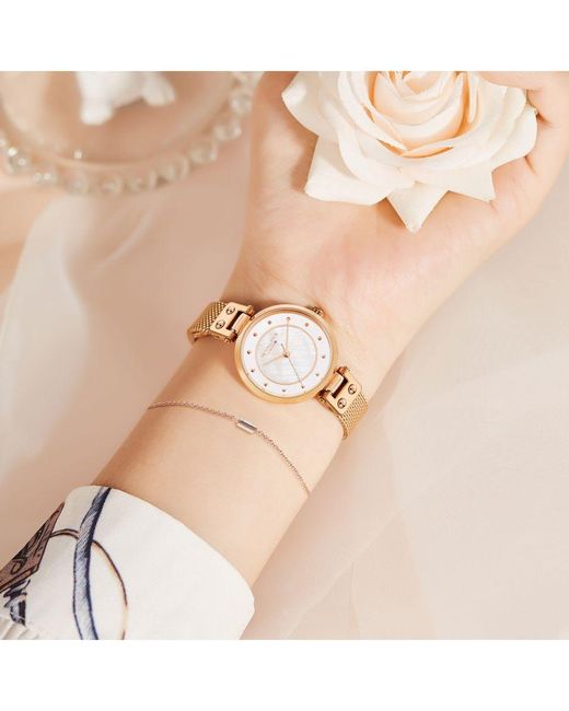 Victoria Hyde London White Watch Gift Princess Charlotte Rosegold