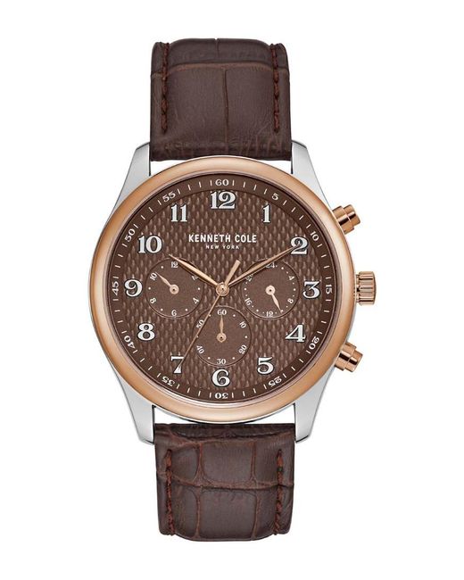 Kenneth Cole Brown Kc51049009 Dress Sport Watch for men