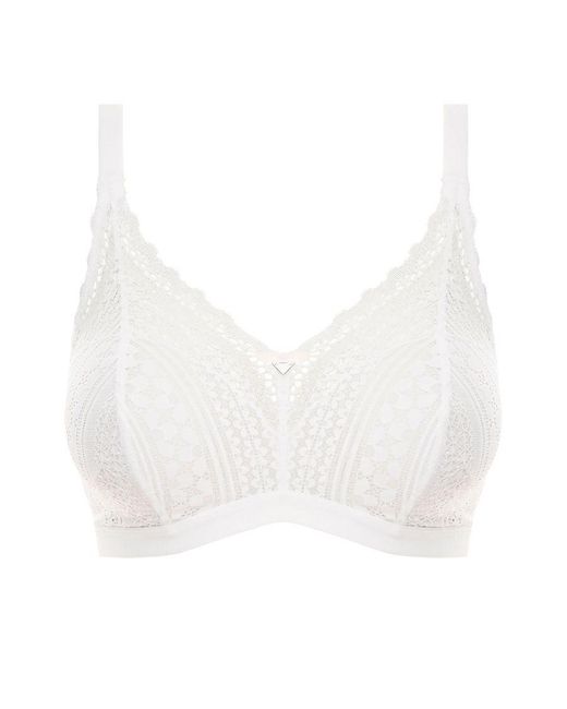 Freya White Daisy Lace Bralette