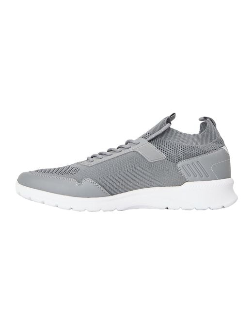 Boss Gray Extreme Leather Low Cut Trainers (Light)