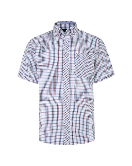 KAM Jeanswear Blue Kam Big And Tall Check Half Sleeve Shirt for men