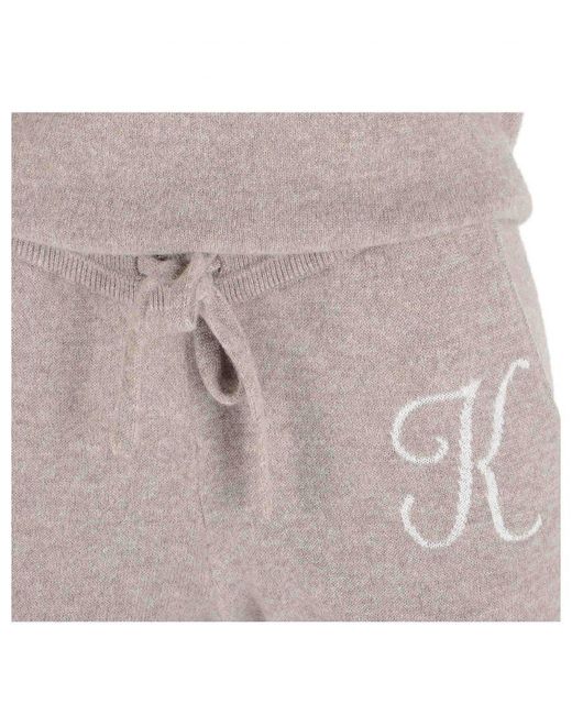 Crown of Edinburgh Cashmere Natural Track Pants Morningside K