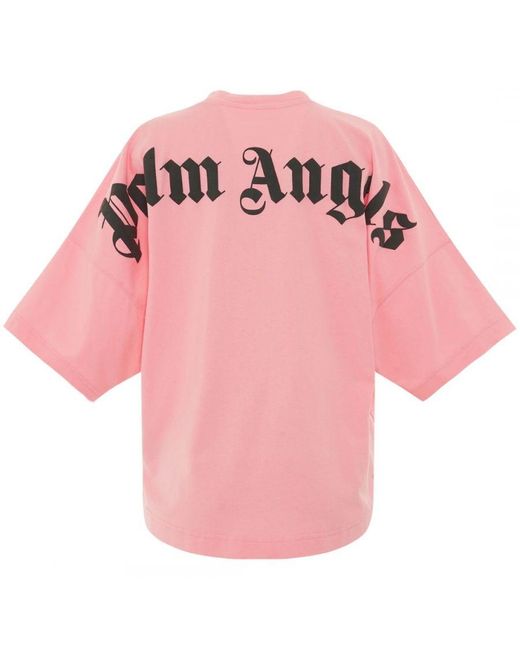 Palm Angels Pink Classic Logo Oversized T-Shirt