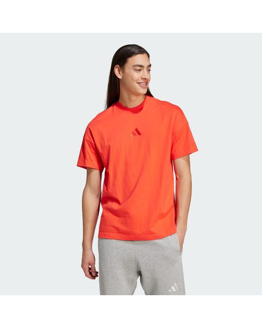 Adidas Red All Szn Tee for men