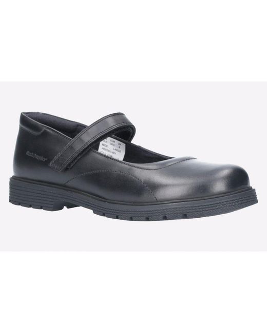 Hush Puppies Black Tally Leather Senior