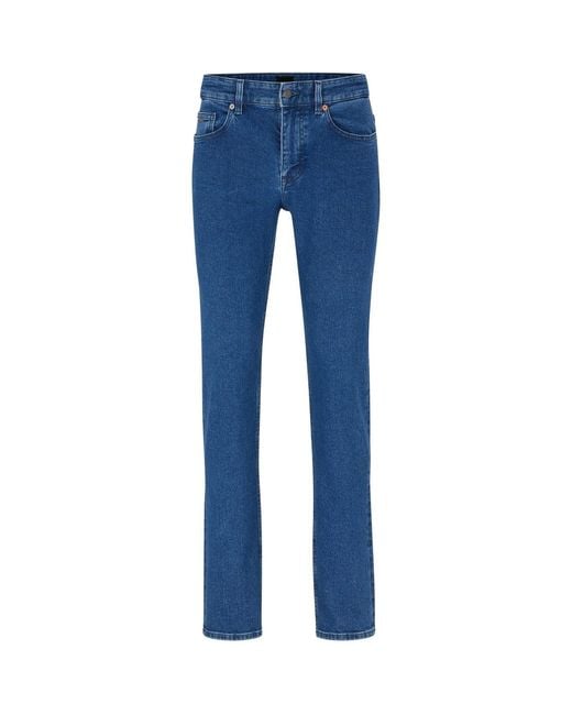 Boss Blue Delaware Five Pocket Slim Fit Jeans for men