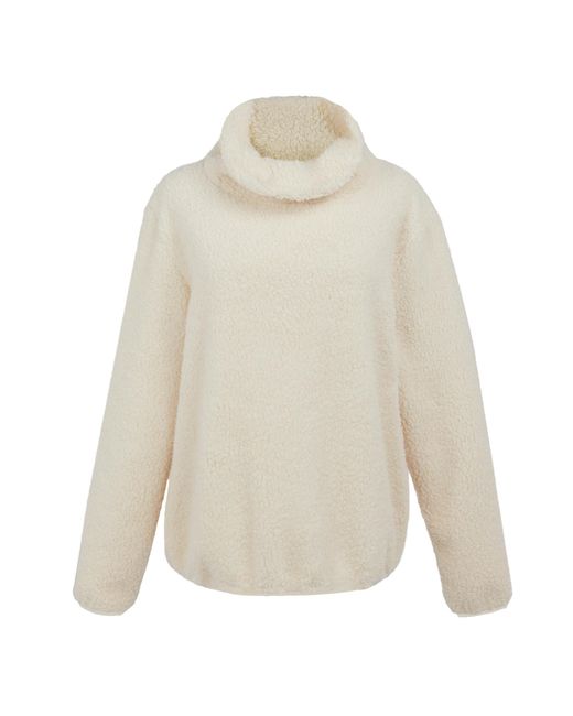 Regatta White Ladies Ria Fluffy Overhead Fleece Top (Light Vanilla)